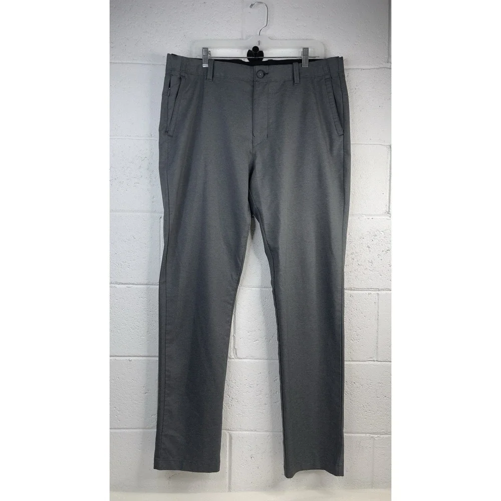 Tommy Bahama Pants Mens 38x33  Gray On Par Flat Front Golf Stretch Chino